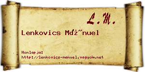 Lenkovics Mánuel névjegykártya